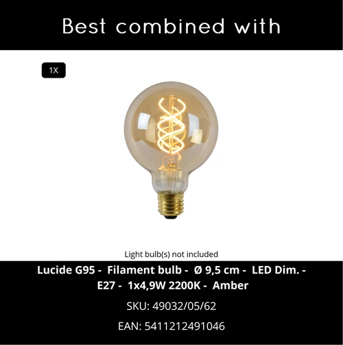 Lucide KEENU - Pendant light - Ø 67 cm - 1xE27 - White - Essential - CROSSSELL